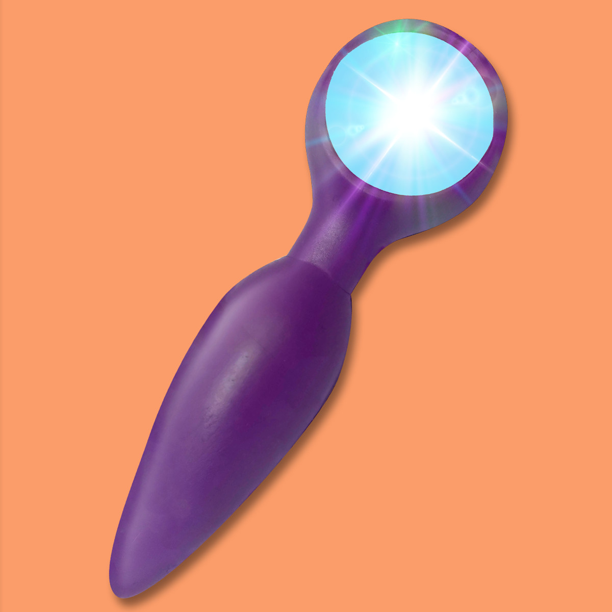 Plug Anal em TPE Atóxico com 3 Modos de LED - Diversão Ao Cubo | 7,5 x 2,4 cm | Disponível em 4 Cores - 3