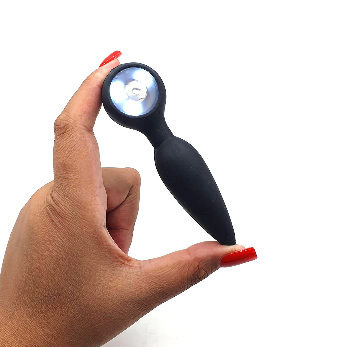 Plug Anal em TPE Atóxico com 3 Modos de LED - Diversão Ao Cubo | 7,5 x 2,4 cm | Disponível em 4 Cores - 5