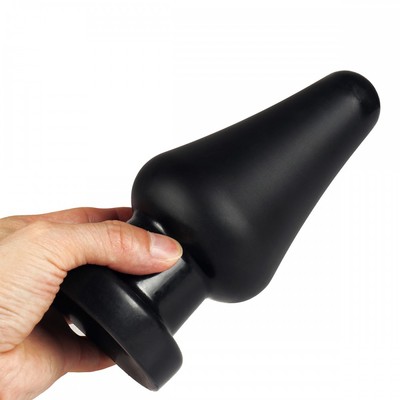 Foto 4 do produto Plug Anal em TPE no Formato Cônico com Base em Ventosa - 15 x 7 cm | Realistyczne Dildo