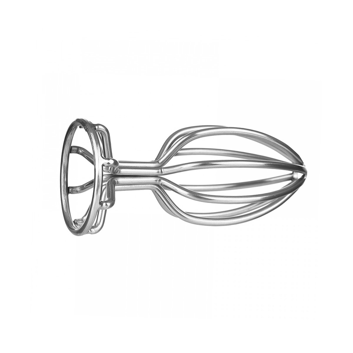 Plug Anal Vazado no Formato Cônico e Tamanho "M" em Aço Inoxidável - OOXX | 6,7 x 3,2 cm - 4