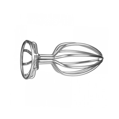 Foto 4 do produto Plug Anal Vazado no Formato Cônico e Tamanho "M" em Aço Inoxidável - OOXX | 6,7 x 3,2 cm