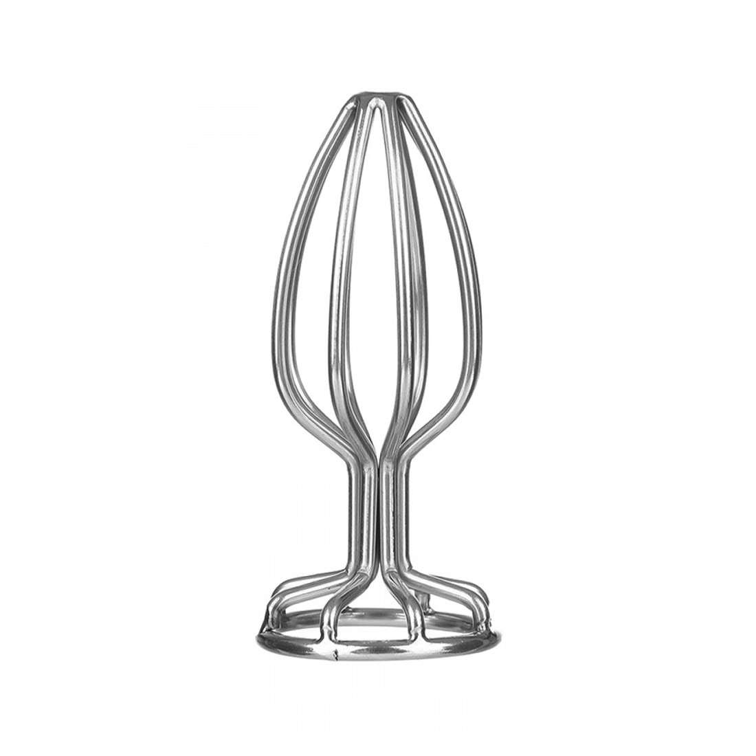 Plug Anal Vazado no Formato Cônico e Tamanho "M" em Aço Inoxidável - OOXX | 6,7 x 3,2 cm - 2