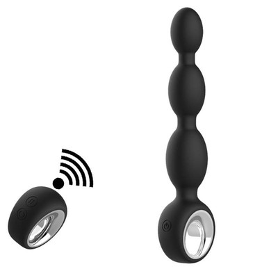 Foto 1 do produto Plug Anal Vibratório Escalonado em Silicone com 12 Modos de Vibração e Controle Remoto - Pleasure Dreams | 17 x 3,5