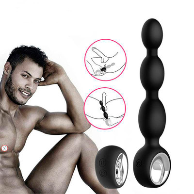 Foto 2 do produto Plug Anal Vibratório Escalonado em Silicone com 12 Modos de Vibração e Controle Remoto - Pleasure Dreams | 17 x 3,5