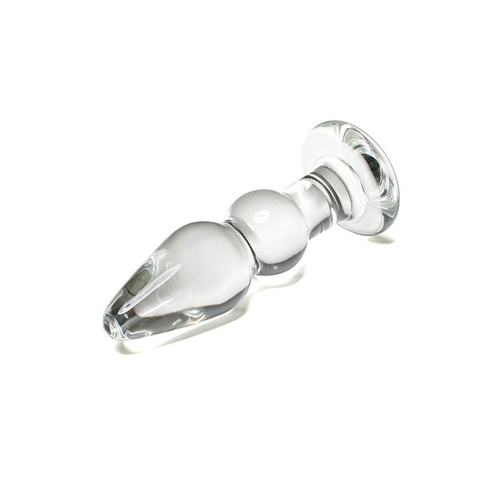 Plug Anal em Vidro com Design Escalonado - 14 x 3,8 cm - 2
