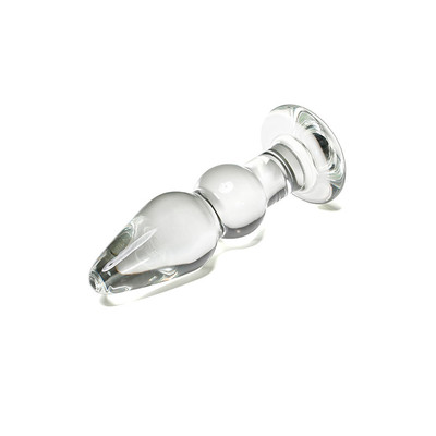 Foto 2 do produto Plug Anal em Vidro com Design Escalonado - 14 x 3,8 cm