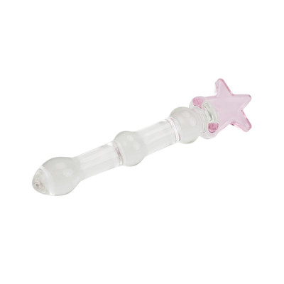 Plug Anal em Vidro com Design Escalonado e Base com Formato de Estrela - 3R | 15 x 2,8 cm