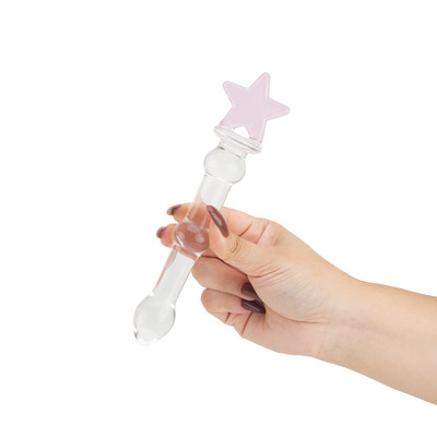 Plug Anal em Vidro com Design Escalonado e Base com Formato de Estrela - 3R | 15 x 2,8 cm