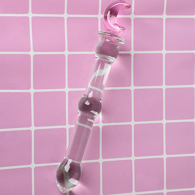Foto 1 do produto Plug Anal em Vidro com Design Escalonado e Base com Formato de Meia Lua  - 3R | 15 x 3 cm
