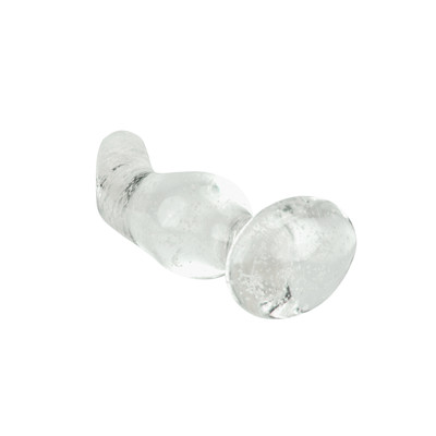 Foto 3 do produto Plug Anal em Vidro Resistente com Curvatura que Brilha no Escuro - 3R Import | 7,5 x 2,5 cm