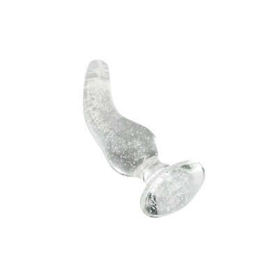 Foto 4 do produto Plug Anal em Vidro Resistente com Curvatura que Brilha no Escuro - 3R Import | 7,5 x 2,5 cm