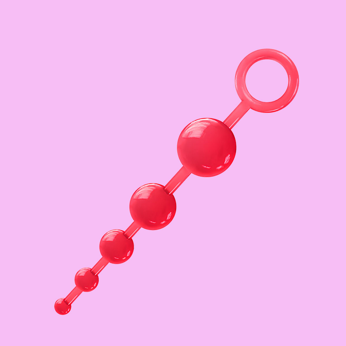 Plug Anal Escalonado em TPE com 5 Esferas e Alça de Segurança - Sexy Fantasy Plug Bol | 14 x 2,6 cm | Disponível em 3 Cores - 3