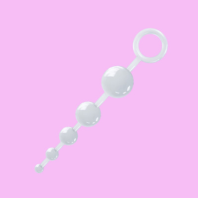 Plug Anal Escalonado em TPE com 5 Esferas e Alça de Segurança - Sexy Fantasy Plug Bol | 14 x 2,6 cm | Disponível em 3 Cores
