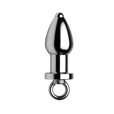 Foto 1 do produto Plug Anal de Metal com Trava Removível - 11,5 x 3,5 cm