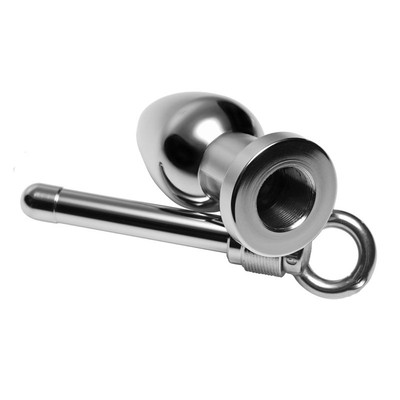Foto 2 do produto Plug Anal de Metal com Trava Removível - 11,5 x 3,5 cm