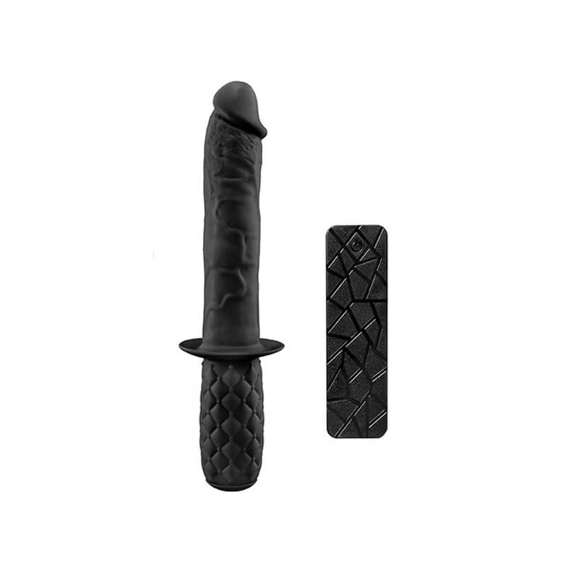Plunger Vibrating Butt Plug - Vibrador Bastão em Forma de Pênis Realístico com 10 Modos de Vibração e Controle Remoto - 13 x 2,8 cm - 2