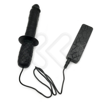 Foto 3 do produto Plunger Vibrating Butt Plug - Vibrador Bastão em Forma de Pênis Realístico com 10 Modos de Vibração e Controle Remoto - 13 x 2,8 cm
