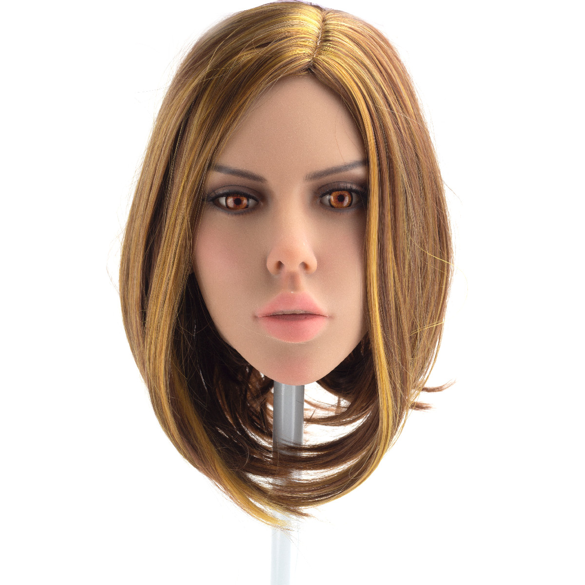 Polly - Boneca Realística em TPE com Pele Morena, Cabelo Curto Loiro, Olhos Verdes, Seios Fartos, Vértebras em Aço e Acessórios - 50 Kg e 1,63 Metros de Altura - 7
