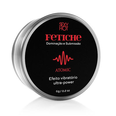 Foto 2 do produto Pomada Excitante Unissex com Efeito Vibratório Ultra-Power - Sex Hot Fetiche Atomic | 6 Gramas