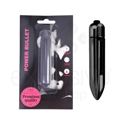 Foto 1 do produto Power Bullet - Cápsula Vibratória com 7 Modos de Vibração - 9,5 x 2,1 cm | Cor: Cinza Chumbo