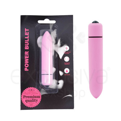 Foto 1 do produto Power Bullet - Cápsula Vibratória com 7 Modos de Vibração - 9,5 x 2,1 cm | Cor: Rosa Claro