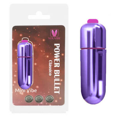 Foto 2 do produto Cápsula Vibratória Metálica com Única Vibração e Resistente à Água - Power Bullet Mini Vibe | 5,5 x 1,5 cm | Disponível em 4 Cores