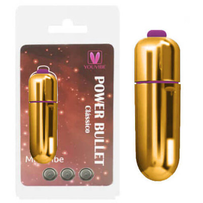 Cápsula Vibratória Metálica com Única Vibração e Resistente à Água - Power Bullet Mini Vibe | 5,5 x 1,5 cm | Disponível em 4 Cores