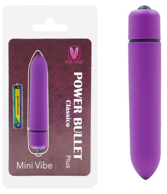 Cápsula Vibratória Resistente à Água - Mini Vibe Power Bullet Plus Clássico | 9,3 x 1,8 cm | Disponível em 4 Cores - 4