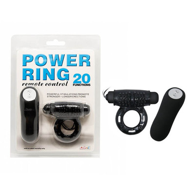 Anel Peniano em Silicone com Cápsula Vibratória e 19 Modos de Vibração com Controle Remoto sem Fio Power - Ring Remote Control