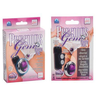 Precious Gem Panty Pal - Mini Bullet Vibratório com Ímã para Acoplar na Calcinha | Cor: Roxo - 2
