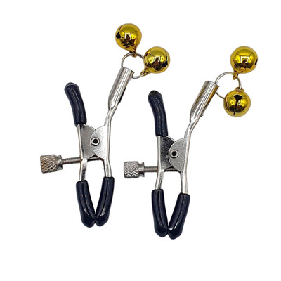 Foto 4 do produto Prendedores para Seios Feito em Metal com Ajuste de Pressão e Guizos - 3R Import | Disponível em 6 Cores