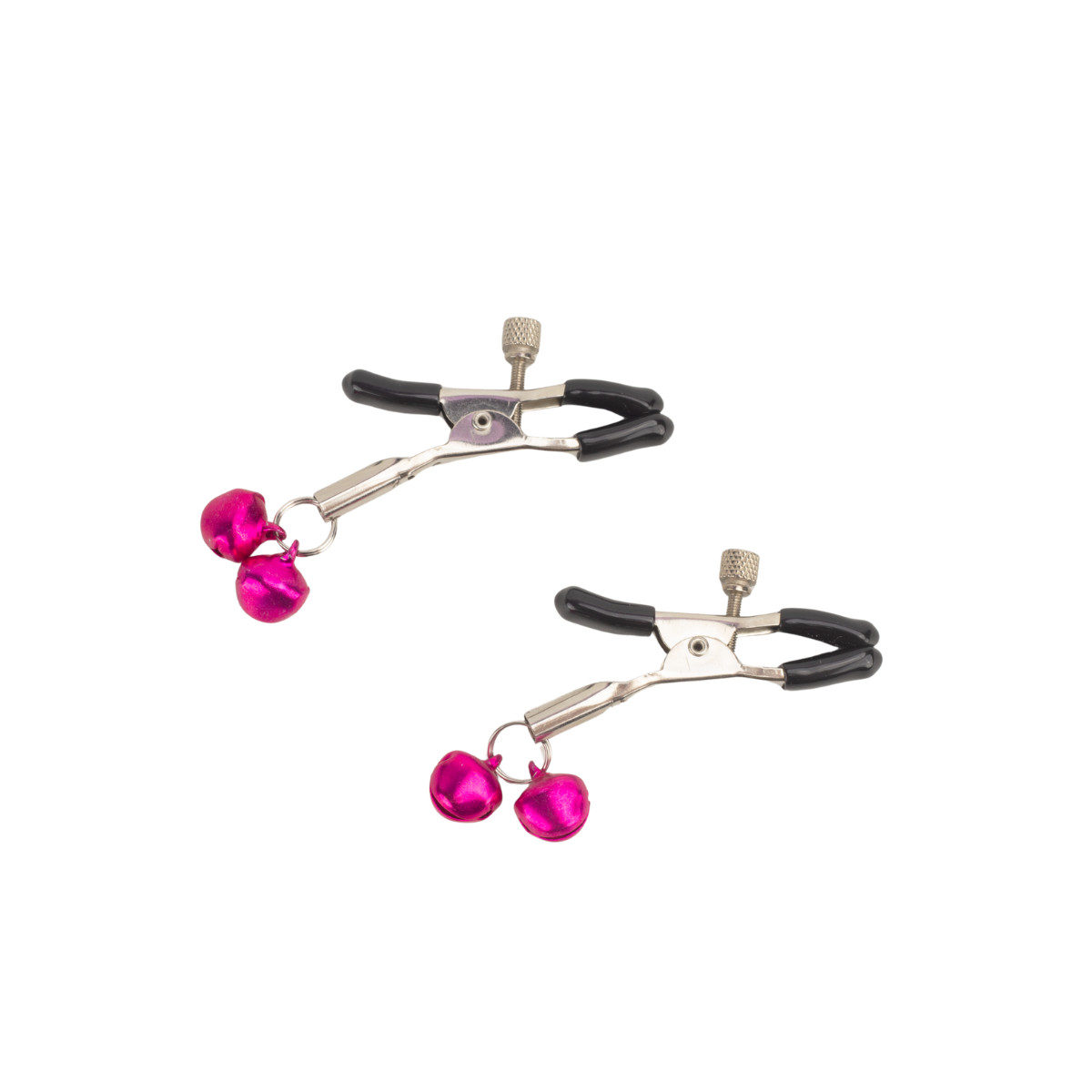Par de Grampos para Mamilos em Metal com Ajuste de Pressão e Guizos | Disponível em 7 Cores - 12