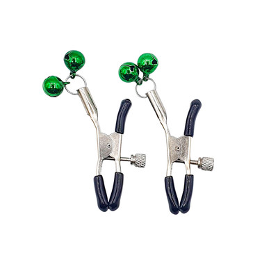 Par de Grampos para Mamilos em Metal com Ajuste de Pressão e Guizos | Disponível em 7 Cores