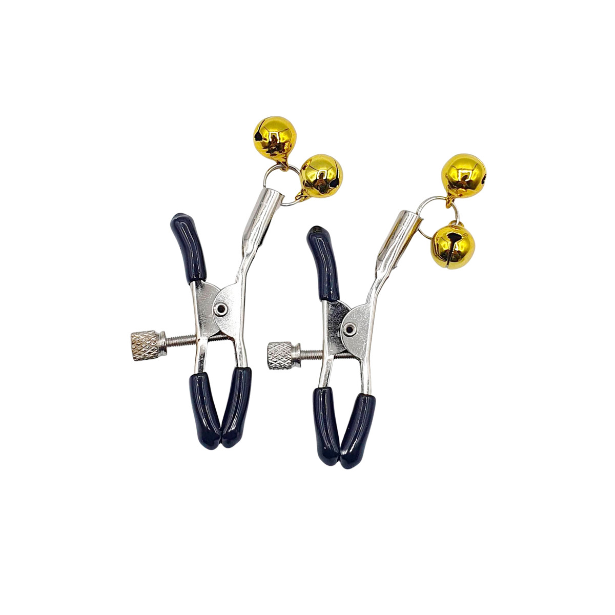 Par de Grampos para Mamilos em Metal com Ajuste de Pressão e Guizos | Disponível em 7 Cores - 3