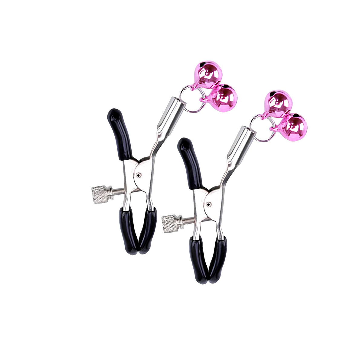 Par de Grampos para Mamilos em Metal com Ajuste de Pressão e Guizos | Disponível em 7 Cores - 5