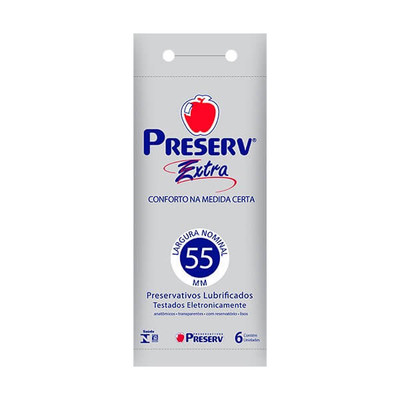 Foto 1 do produto Preservativo Extra Fino - Preserv Extra 55 MM - 6 Preservativos