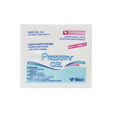Foto 2 do produto Lubrificante à Base De Água para Preservativos - Preserv Gel - 5 Saches com 5 gramas