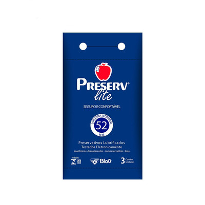 Foto 1 do produto Preservativo Extra Fino Super Confortável - Preserv Lite | 3 Unidades