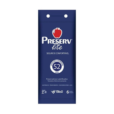 Foto 1 do produto Preserv Lite - Preservativo Extra Fino Super Confortável - 6 Preservativos