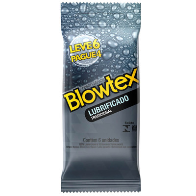 Blowtex Lubrificado - Preservativo Tradicional - 6 Unidades