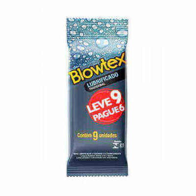 Preservativo Tradicional Lubrificado - Blowtex - 9 Unidades