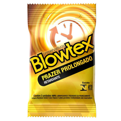 Preservativo Blowtex Retardante - Prazer Prolongado - 3 Unidades