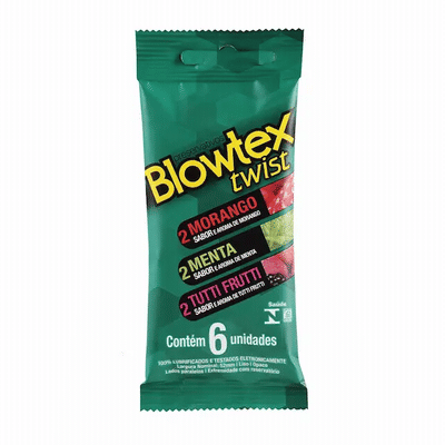 Foto 1 do produto Preservativo com Sabores - Blowtex Twist | 6 Unidades