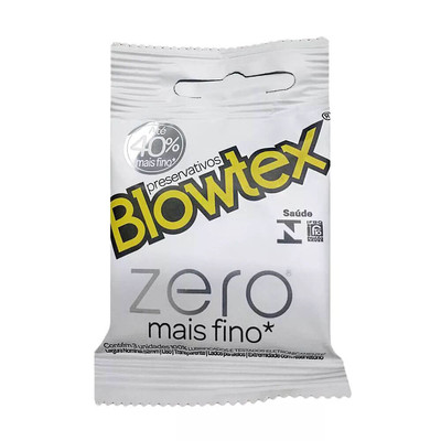 Blowtex Zero - Preservativos com Paredes mais Finas Proporcionando mais Prazer e Sensibilidade | 3 Unidades