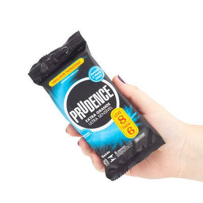 Preservativo Extra Grande Ultra Sensível - Prudence | 56mm | 8 Unidades