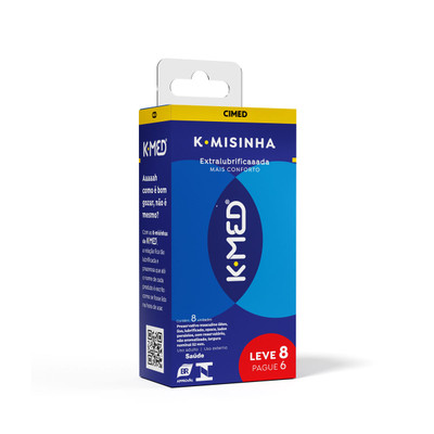 Preservativo Extra Lubrificado - K-Med K.misinha Mais Conforto | 8 unidades