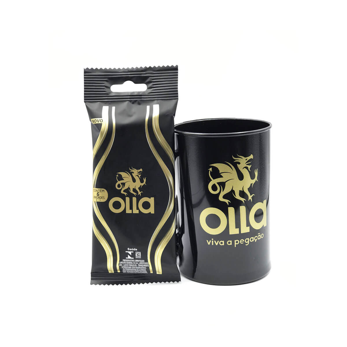 Olla - Preservativo Lubrificado com 6 unidades e Caneca Grátis - 3