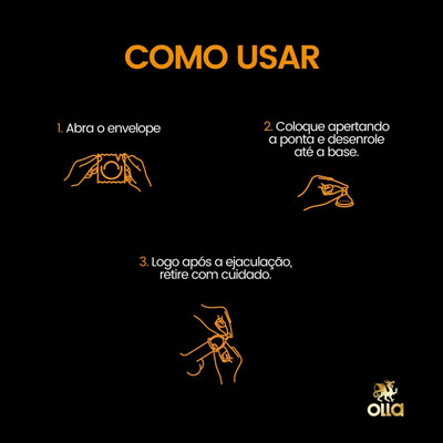 Preservativo Lubrificado Ainda + Fácil de Colocar - Olla Play | 6 Unidades