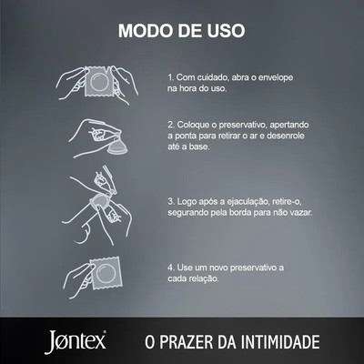 Foto 3 do produto Preservativo Lubrificado Extra Fino que Proporciona a Sensação de Não Estar Usando Nada - Jontex Sensitive | Leve 8 pague 7