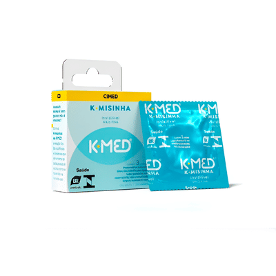 Preservativo Lubrificado Mais Fina - K-Med K.misinha Invisível | 3 Unidades